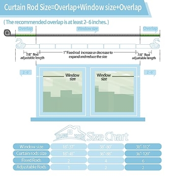TANGWIN Gold Swan Finials Curtain Rods Adjustable Heavy Duty