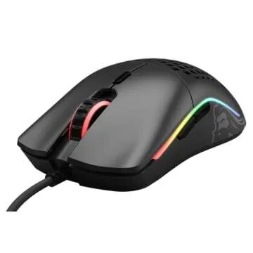 Glorious Model O Wired Gaming Mouse 67g Superlight Honeycomb Design, RGB, Pixart 3360 Sensor, Omron Switches, Ambidextrous - Matte Black