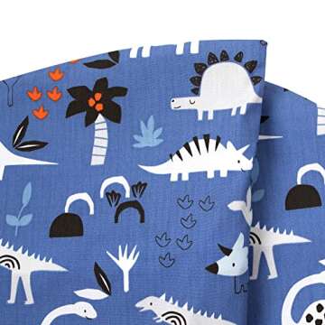 Boppy Nursing Pillow Original Support, Blue Dinosaurs, Ergonomic Nursing Essentials for Bottle and Breastfeeding, Firm Fiber Fill, with Removable Nursing Pillow Cover, Machine Washable