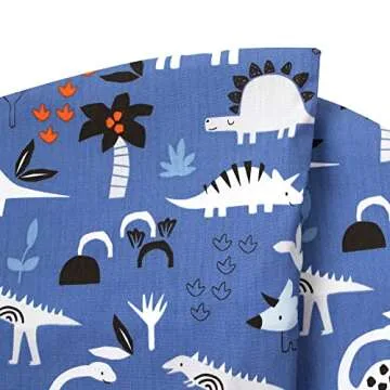 Boppy Nursing Pillow Original Support, Blue Dinosaurs, Ergonomic Nursing Essentials for Bottle and Breastfeeding, Firm Fiber Fill, with Removable Nursing Pillow Cover, Machine Washable