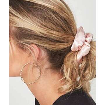 8 PACK Hair Tie Favors - Bridesmaid Proposal Scrunchies, Bachelorette Party & Bridal Wedding Favors (White & Champagne, To Hold Your Hair)