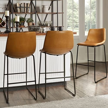Waleaf 26 inch Bar Stools Set of 2 for Kitchen Comfort