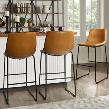 Waleaf 26 inch Bar Stools Set of 2 for Kitchen Comfort