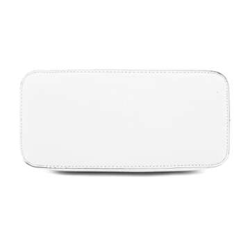 EVVE Women's Small Satchel Bag Classic Top Handle Purses Fashion Crossbody Handbags with Shoulder Strap | WHITE