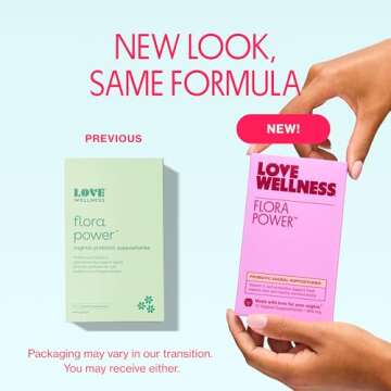 Love Wellness Flora Power | Vaginal Probiotic Suppositories with Vitamin C for Vaginal Health | Vagi...
