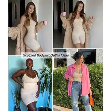 SHAPERX Tummy Control Bodysuit for Women