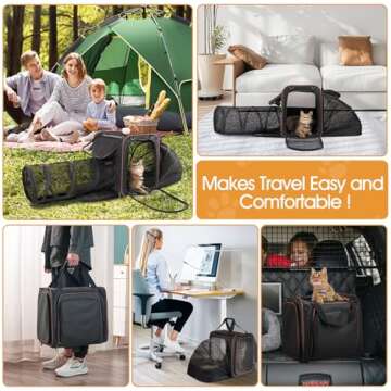 Cat Travel Carrier with Litter Box for Cats 20 lbs