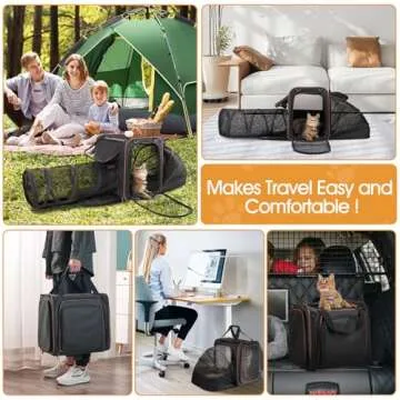 Cat Travel Carrier with Litter Box for Cats 20 lbs