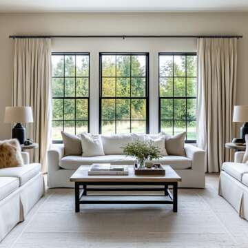 Zeerobee Curtain Rods for Windows 66 to 120, 1 Inch Black Heavy Duty Adjustable Drapery Rods, Modern Indoor/Outdoor Curtain Pole for Bedroom, Living Room, Patio, Farmhouse, 32"-120"