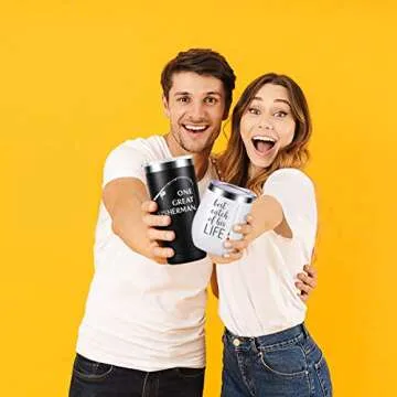 Funny Wedding Anniversary Wine Tumblers for Couples