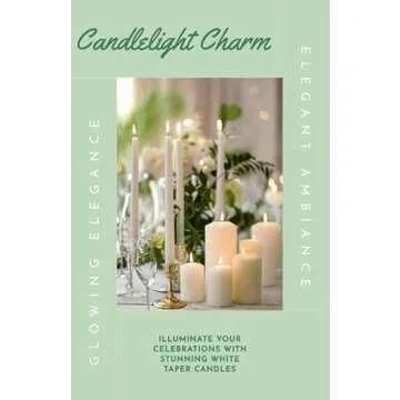 Taper Candles 10'' White Non Toxic Candle Sticks Set of 4 | White Tea Scented Natural Soy Wax Candlesticks for Home Decorations, Tapered Candles for Mantles,Wedding, House Warming Gifts