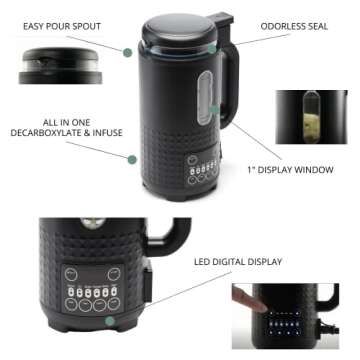 Hello High - Ultra Infuser - All in One Decarboxylator, Butter Maker and Oil Infuser Machine, Best for Herbal Infusions, Gummy Maker Machine, Easily Infuse 1-3 Cups, Available with Butter Mold