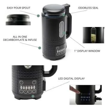 Hello High - Ultra Infuser - All in One Decarboxylator, Butter Maker and Oil Infuser Machine, Best for Herbal Infusions, Gummy Maker Machine, Easily Infuse 1-3 Cups, Available with Butter Mold