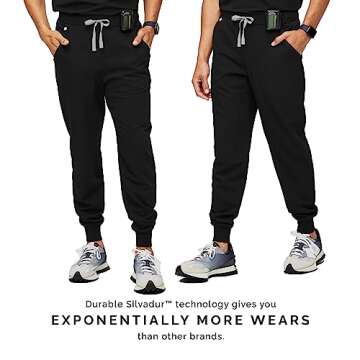 FIGS Tansen Jogger Scrub Pants for Men - Black, S