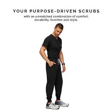 FIGS Tansen Jogger Scrub Pants for Men - Black, S
