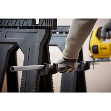 STANLEY Folding Work Bench Saw Horse Twin Pack - Lightweight and Durable