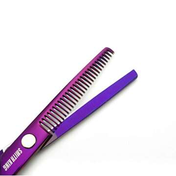5.5 Inches Hair Scissors with Thinning Comb Hair Cutting Shears Thinning Shears Set for Professional and Personal (Violet)