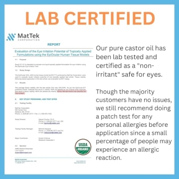 USDA Organic Castor Oil Lash Serum for Fuller Lashes