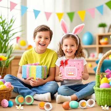 WHOHOLL Wooden Easter Play Eggs Toy, Play Food Sets for Kids Kitchen, Durable Wood Eggs with Magneti...