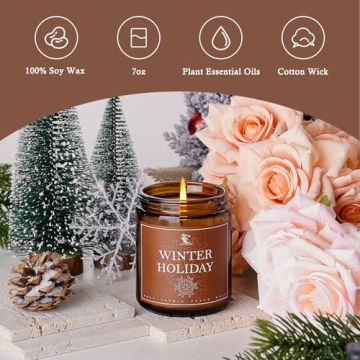 Winter Holiday Scented Candles for Cozy Home Atmosphere
