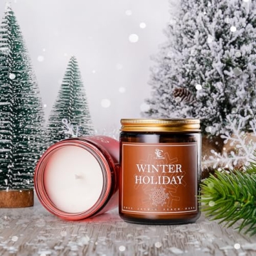 Winter Holiday Scented Candles for Cozy Home Atmosphere