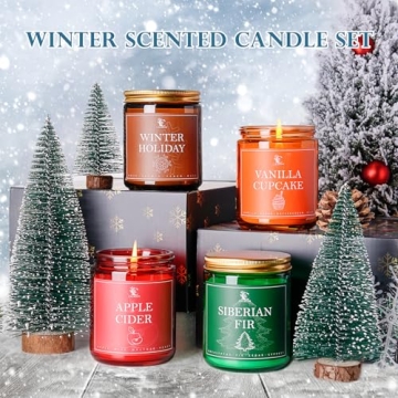 Winter Holiday Scented Candles for Cozy Home Atmosphere