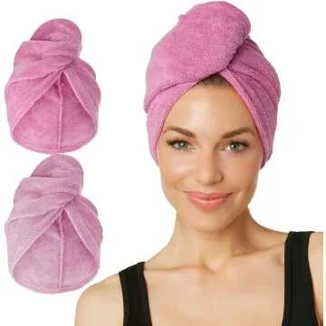 Turbie Twist Microfiber Hair Towel Wrap 2 Pack