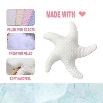 Marble Empire White Starfish Pillow Beach Themed Decorative Throw Pillows Soft Ocean Bedding Coastal...