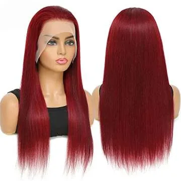 Gorgeous UNANCY 99J Burgundy Lace Front Wig for Women