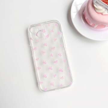 Lovmooful iPhone 15 Cute Bowknot Case for Girls