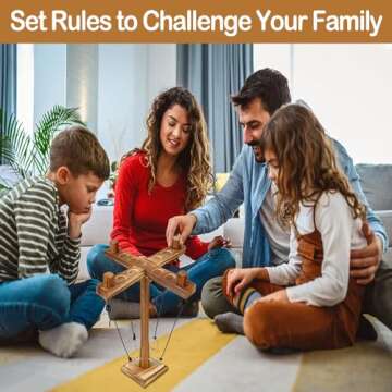 nanoable Ring Toss Game for Adults, Fun Hook and Ring Game with Carrying Bag, Outdoor Indoor Party G...