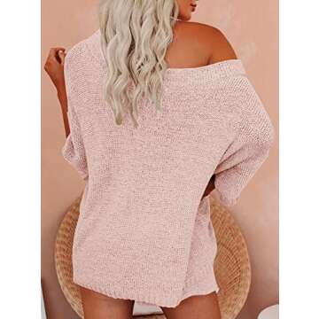 Mafulus Women's Stylish Off Shoulder Knit Top & Shorts Set