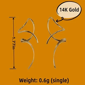14K Gold Spiral Threader Earrings - Elegant Gift Idea
