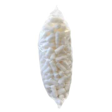 MT Products Off-White Packing Peanuts - Bulk Shipping Peanuts for Fragile Times (Approximately 0.60 Cubic Feet)