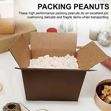 MT Products Off-White Packing Peanuts - Bulk Shipping Peanuts for Fragile Times (Approximately 0.60 Cubic Feet)