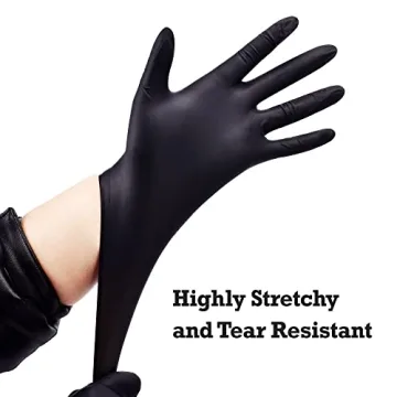TitanFlex Black Nitrile HD Gloves, 6-mil Heavy Duty 100-ct
