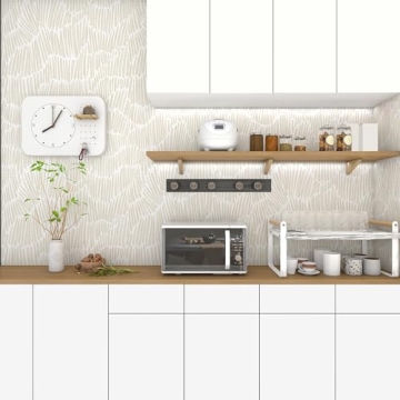 Peel and Stick Beige Striped Wallpaper for Modern Homes