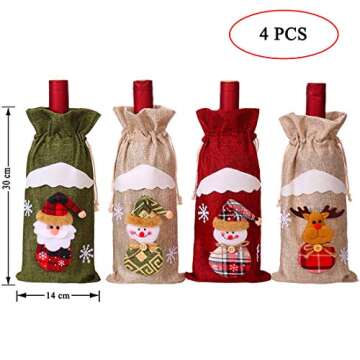 Christmas Wine Bottle Cover Bags for Festive Parties