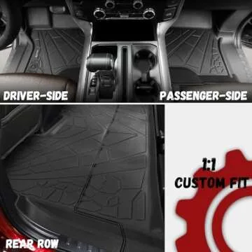 PARTZER All-Weather Floor Mats for Ford F150 SuperCrew