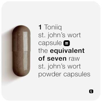 1,000mg Ultra High Strength St. John's Wort Capsules (Non-GMO) - 7X Concentrated Extract - 0.3% Hypericin - Highly Purified and Bioavailable - 120 Capsules