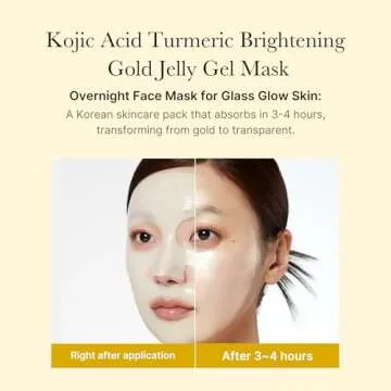 Medicube Kojic Acid Turmeric Brightening Gold Jelly Gel Mask for Radiant Skin