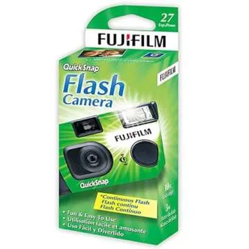 Fujifilm QuickSnap Flash 400 Disposable 35mm Camera • 2 Pack • 2 Hand Straps • BluebirdSales Microfiber Cleaning Cloth