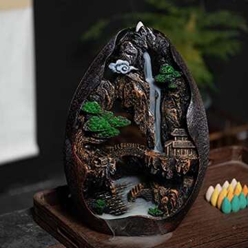 Stimmt Backflow Incense Holder for Relaxation and Aromatherapy