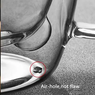 Amyhome Cute Mugs Bear Coffee Cup Double Wall Insulated Glass, Espresso Cup, Milk Cup, Tea Cup, Valentine's Day Christmas Birthday Gifts for Children and Adults