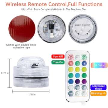 Unmake 4 Pack LED Lights for Ninja Slushie Machine FS301/FS300 - No Installation, 13 Colors & 4 Mode...