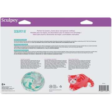Sculpey III 30 Vibrant Colors of Polymer Oven-Bake Clay, Non Toxic 1.88 lbs., great for modeling, sc...