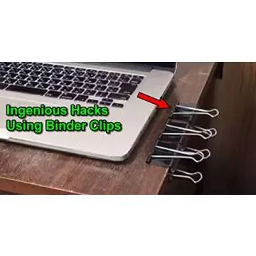 KTOJOY Extra Large Binder Clips (36 Pack) 2 Inch, Big Paper Clamps for Office Supplies, Black