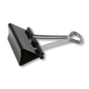 KTOJOY Extra Large Binder Clips (36 Pack) 2 Inch, Big Paper Clamps for Office Supplies, Black