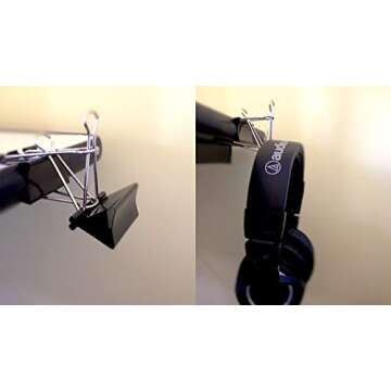 KTOJOY Extra Large Binder Clips (36 Pack) 2 Inch, Big Paper Clamps for Office Supplies, Black