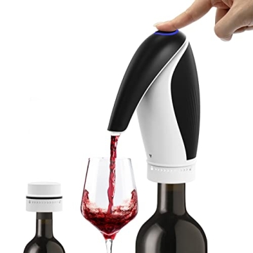 Electric Wine Aerator Pourer - 3 in 1 Portable Wine Decanter Set for Perfect Aeration and Storage